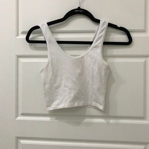 White crop tank size S